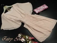 ★送料無料★M☆パーティードルマンスリ－ブのワンピドレス(OPN3036)