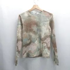 ◇ ⊂Φ BEAUTY&YOUTH ビューティ&ユース タイダイ柄 シースルー 長袖 カットソー サイズ表記なし グリーン系 レディース E  【1504240023014】