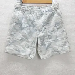 H■ヴァンキッシュ/VANQUISH 迷彩/カモフラ コーデュロイショーツ ハーフパンツ【L】白灰色/MENS■12【中古】のサムネイル