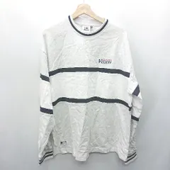 ◇ vision street wear ヴィジョンストリートウェア ボーダー 長袖 カットソー サイズM グレー メンズ E  【1408220016662】