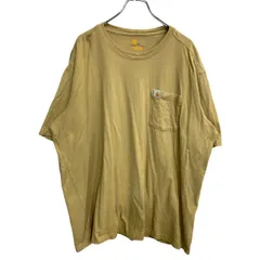 Carhartt 半袖 ポケット Tシャツ 2XLサイズ カーハート リラックスフィット ベージュ 古着卸 アメリカ仕入 t2407-3963