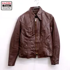 70s vintage ブルックス BROOKS 裏地ボア レザー ジャケット レディース 表記34サイズ