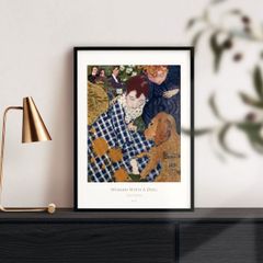 【A4】ピエール・ボナール 犬を連れた女性 アートポスター 絵画 北欧 モダン インテリア おしゃれ BROOMIN AP211