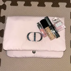 【新品】DIOR クラッチバッグ型ピンクポーチ＆ミニチュア ノベルティ