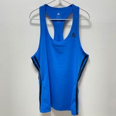adidas アディダス トレーニングウェア タンクトップ ブルー