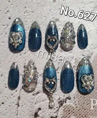 マグネットネイル　オンブレフレンチ　埋めつくし　ネイルチップ ジェルネイル　カラー変更無料