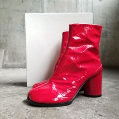 Maison Margiela 18AW Patent Tabi Boots 40 メゾンマルジェラ パテント 足袋ブーツ 赤