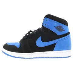 NIKE (ナイキ) AIR JORDAN 1 RETRO HIGH OG ROYAL REIMAGINED エアジョーダン1 レトロ ロイヤル リイマジンド ハイカットスニーカー ブラック/ブルー US8/26cm DZ5485-042