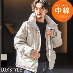 中綿ジャケット メンズ ブルゾン フェイクダウン ビッグシルエット ハイネック スタンドネック【ハイネック中綿ハーフジャケット】メンズジャケット ハーフジャケット アウター エコダウン ジップ 防寒 ユニセックス aa-2877