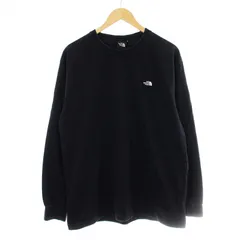 ザノースフェイス THE NORTH FACE L/S Nuptse Cotton Tee NT82135 ロングスリーブヌプシコットンティー Tシャツ カットソー 長袖 ロゴ 刺繍 XL 黒 ブラック /KU