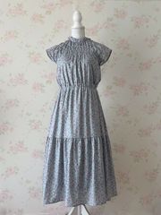axes femme アクシーズファム　小花柄　ロング　ワンピース　ブルー 　ピクニック Morikei Coquette バレエコア　Y2K