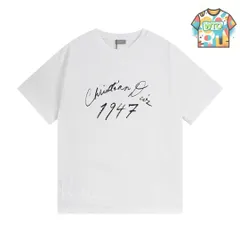 【今日WTO】DIOR CD 2024ss 手書きサイン 1947 プリント T-WS76
