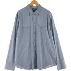 古着 ラルフローレン Ralph Lauren POLO by Ralph Lauren ストライプ柄 ウエスタンネルシャツ メンズXXL相当/eaa526619