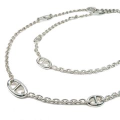 【名古屋】エルメス ネックレス シェーヌダンクル ファランドール120 Ag925 シルバー SV ロングネックレス 2019年製