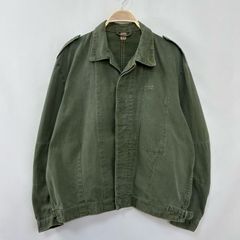 【フォロワー様クーポン配布中！】ヴィンテージ  ビンテージ vintage ユーロ 60s 60年代 スウェーデン軍 swedish army コットンツイル メカニックワークジャケット ミリタリージャケット 【S186b】