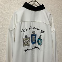 クレリック　背面刺繍　香水　オシャレシャツ　ポリシャツ　Lサイズ相当