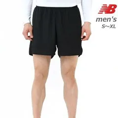 【新品】new balance(ニューバランス)メンズ Black Out Collection ポリワッフルショーツ　ショートパンツ 　ブラック　AMS45284-BK