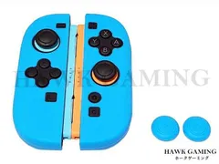高品質 Nintendo Switch2 ジョイコン2 Joy-Con2用シリコン グリップカバー 左右セット ブルー コントローラースティックカバー付き スイッチ2