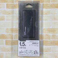 RastaBanana USBモバイルバッテリー4000mAh + micro USBケーブル2.1A/ブラック RLI040M2A01BK