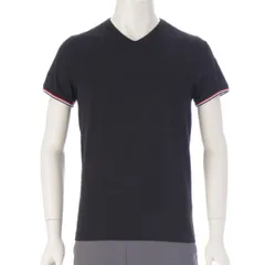 モンクレール メンズ MAGLIA SCOLL A V Tシャツ スリムフィット Vネック G10918C71500 87296 ブラック S