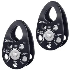 【迅速発送】GM CLIMBING CE UIAA認証 30kN マイクロプーリー モバイルサイド プレート クライミングプーリー 12mmロープ適合 ボールベアリングと自己潤滑ブッシングの2タイプあり 登山 クライミング アーボリスト ツリークライミング 伐