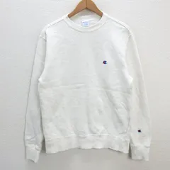 s■チャンピオン/CHAMPION ロゴ刺繍 スウェット トレーナー【XL】白/MENS/89【中古】