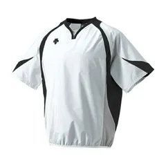 DESCENTE デサント 半袖ウインドジャック ホワイトxブラックxシルバー Lサイズ PJ-321B WBK | スポーツ スポーツ用品 野球 ベースボール ベースボールウェア トレーニングウェア アウター 半袖 ウインドジャック 裏地なし 防風性 軽量性