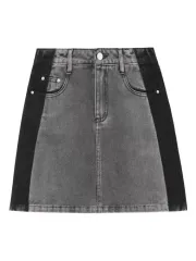 ブラックデニム a ライン デニム ミニ スカート