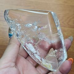天然 エレスチャルクォーツ 水入り水晶 クオーツインクオーツ 10cm