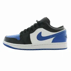 ナイキ NIKE エアジョーダン1 ロー Air Jordan 1 Low スニーカー レザー ローカット ロゴ US9.5 27.5cm 黒 ブラック 青 ブルー 白 ホワイト 553558-140 /XZ ■GY18