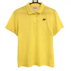 【超美品】ヨネックス 半袖ポロシャツ イエロー 背面メッシュ レディース XO ゴルフウェア YONEX