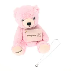 新品同様   シアーズ SVネックレス＆テディベア   シルバーカラー 925 レディース 2連リングモチーフ アクセサリー　240001151953