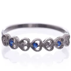 指輪 レディース リング アウイナイト プラチナ ダイヤモンド Pt950 ハート ミル打ちリング 刻印入り 鑑別書付き 日本製【アクセサリーマート/メルカリShops店】