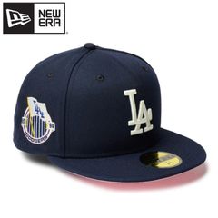新品 ニューエラ NEWERA 正規品 ロサンゼルス ドジャース LA 桜 サクラ さくら 59FIFTY MLB CAP キャップ 帽子 刺繍 ロゴ 野球 フラットバイザー メンズ レディース ユニセックス ピンク 紺 ネイビー 14388829