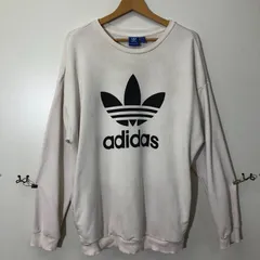 adidas アディダス 古着 スウェット トレーナー フロントロゴプリント ロングスリーブ