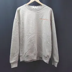 ◇ MARK GONZALES マークゴンザレス クルーネック 裏起毛 ロゴ 刺繍 長袖 トレーナー サイズL ベージュ レディース E  【1309040072282】