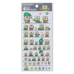 【メール便】けろけろけろっぴ グッズ シールシート キャラクター 4サイズステッカー 4SIZE STICKER