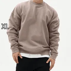 [XL]秋冬 コーデ メンズ  服 シンプル ファッション オシャレ 大人 かっこいい 大きいサイズ ストリート 紳士服  無地 ラウンドネック スウェットシャツ オフショルダー プルオーバー トップス セーター