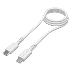 tamas 多摩電子工業 USB2.0 Type-C/Type-Cケーブル 1.0m 抗菌 TH265CC10QW 両側 タイプC 充電ケーブル