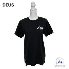 ☆新品☆ Deus Ex Machina デウスエクスマキナ トップス 半袖 Tシャツ ワンポイント バックプリント DMW41808C-BLK-S レディース メンズ ユニセックス ブラック S u-237 送料無料のサムネイル