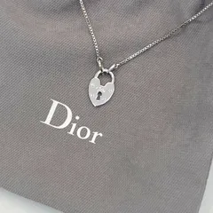 Christian Dior クリスチャンディオール ハート ネックレス アクセサリー レディース  シルバー 服飾 DF16420■