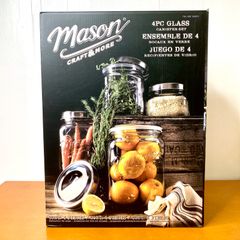 メイソン ガラス食品保存キャニスター 4点
