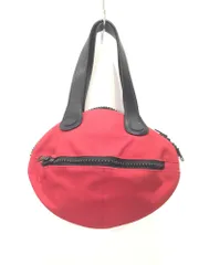 慈雨　08122835　ハンドバッグ　サイズ75　LEATHER×CANVAS　HAND　BAG　RED/BLACK