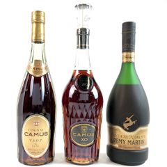 3本 COURVOISIER REMY MARTIN CAMUS コニャック 3本 REMY MARTIN CAMUS COURVOISIER コニャック ブランデー