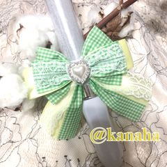 ❤︎ギンガムチェック❤︎ ペンライト キンブレ りぼん