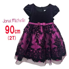 新品 90 ★ コストコ ジョナミッシェル ガールズ ドレス パープル ブラック 2T ベビー ベロア レース ラメ キラキラ 刺繍 ワンピース パーティー 女の子 キッズ 子供用 なりきり インスタ 撮影 イベント Jona Michelle Dress