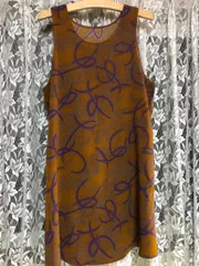 詩仙堂/チュニック/ゴールドタグ/未使用品/紗ちりめん/Ｌサイズ snc シセンドウ 詩仙堂 チュニック ちりめん 蝶 黒 ベージュ系