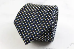 ディズニー ブランド ネクタイ ドット柄 キャラクター柄 ミッキーマウス シルク PO  メンズ ネイビー Disney 【中古】