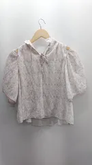 ◇ ⊂Φ one after another NICE CLAUP 肩あきマルチWAYブラウス 半袖 ブラウス サイズF ベージュ レディース E  【1410290063880】