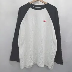 ◇ ⊇ Healthknit ヘルスニット ワンポイント刺繍 長袖 ラグラン サイズL ブラック系　ホワイト系 メンズ E  【1507030000967】